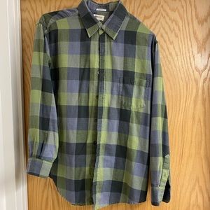 Haggar Green Plaid Shirt Large (L)